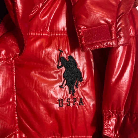 U.S. Polo Assn. Vibrant Red Puffer Jacket - Picture 3 of 5